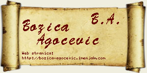 Božica Agočević vizit kartica